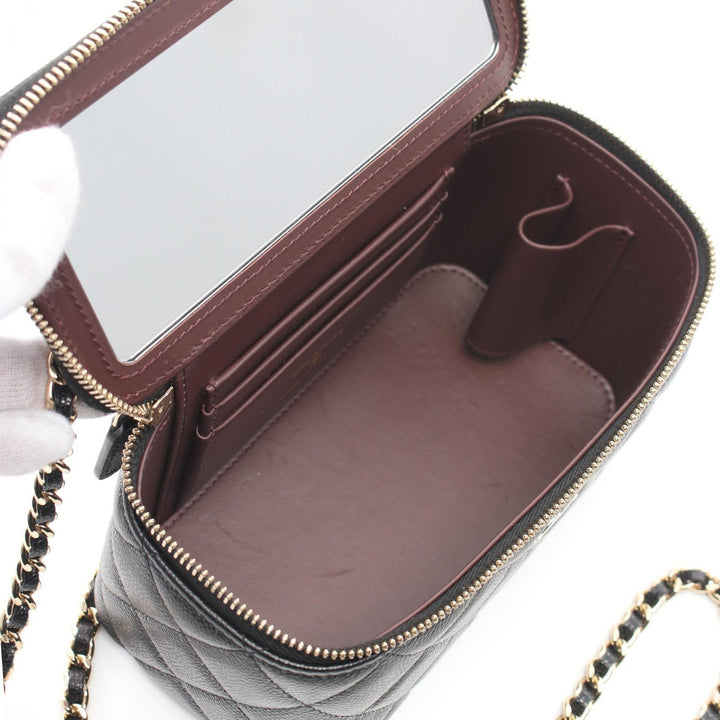 Top Quality Chanel Matelasse Small Vanity Shoulder Bag Black