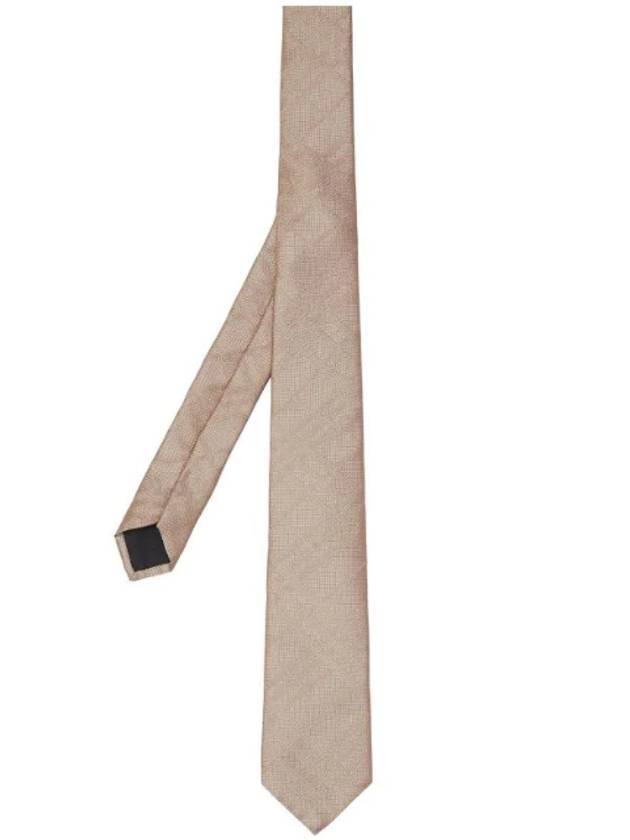 Burberry Classic Cut Check Silk Jacquard Tie Beige