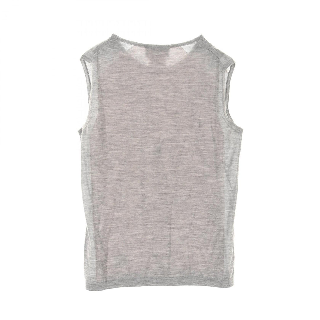 Top Quality Chanel Cashmere Silk Knit Top Gray