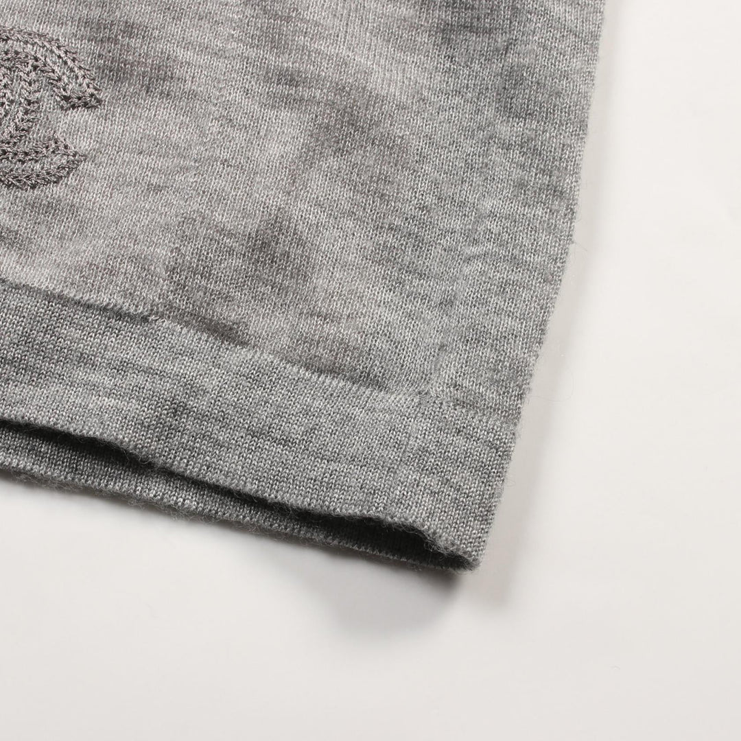 Top Quality Chanel Cashmere Silk Knit Top Gray