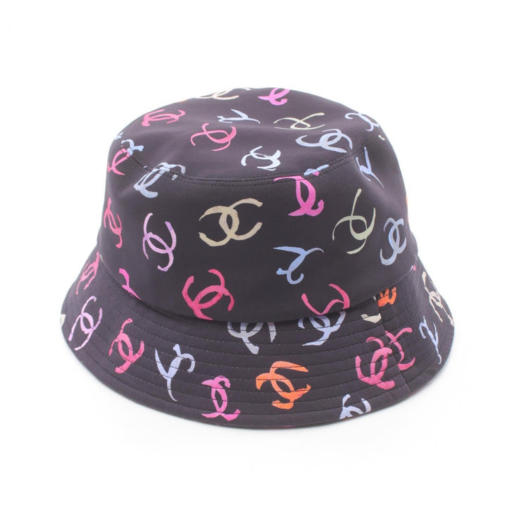 Top Quality Chanel Coco Mark Fabric Hat Black Multicolor