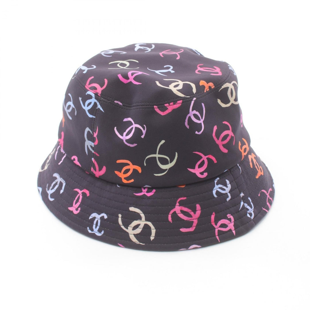 Top Quality Chanel Coco Mark Fabric Hat Black Multicolor