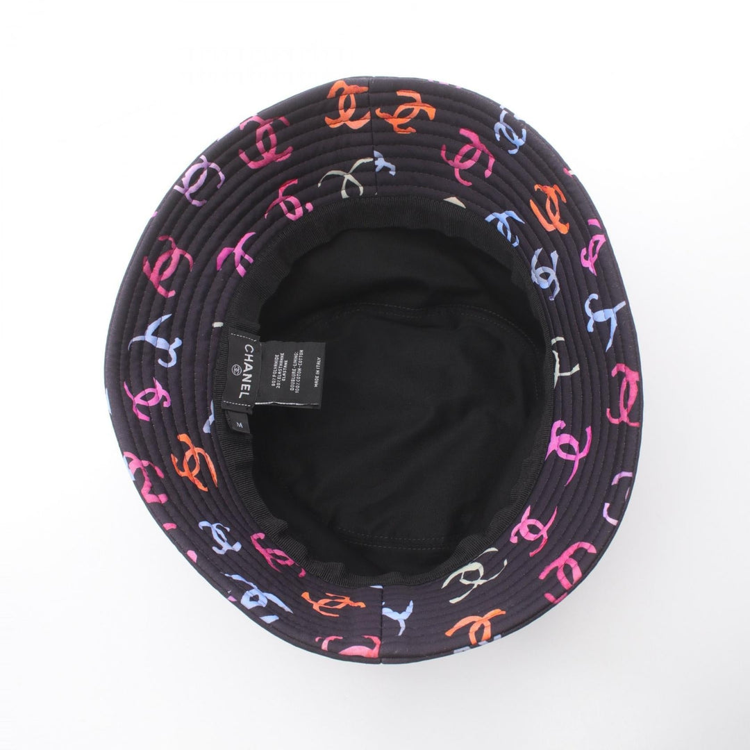 Top Quality Chanel Coco Mark Fabric Hat Black Multicolor