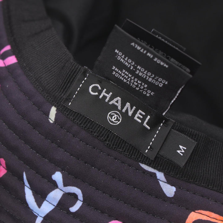 Top Quality Chanel Coco Mark Fabric Hat Black Multicolor
