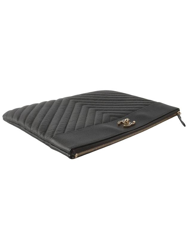 A80992 Caviar Mademoiselle Clutch New Medium Overseas Invoice 34038 1 Chanel