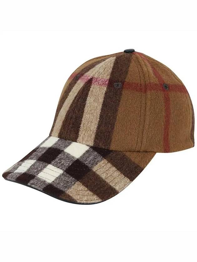 Burberry House Check Wool Ball Cap Brown