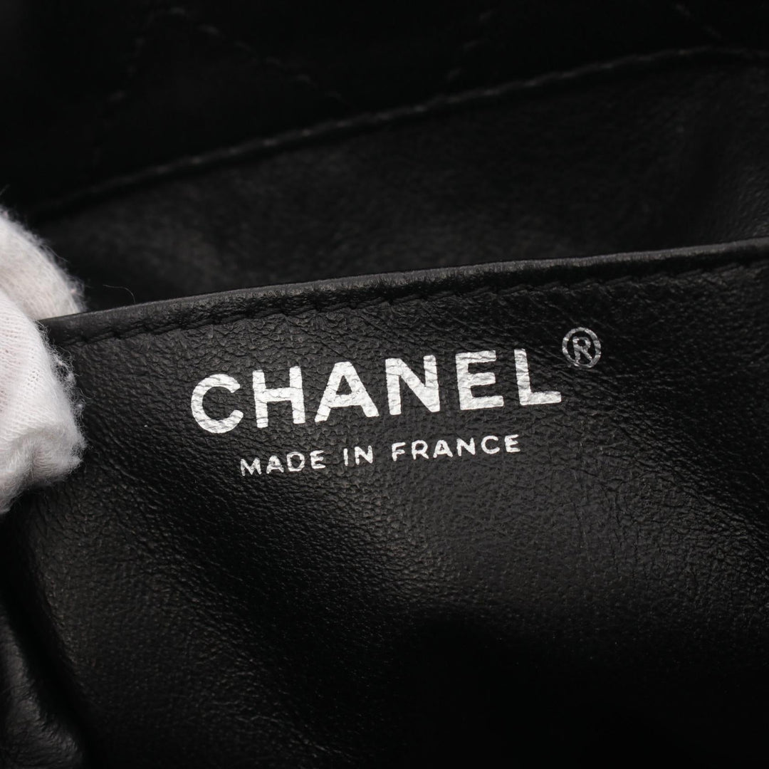 Top Quality Chanel Leather Matelasse Shoulder Bag Black/White