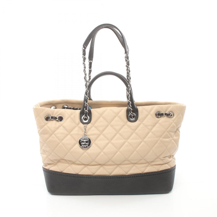 Top Quality Chanel Gabrielle Leather Tote Bag Beige/Black
