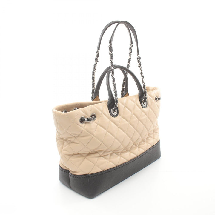 Top Quality Chanel Gabrielle Leather Tote Bag Beige/Black