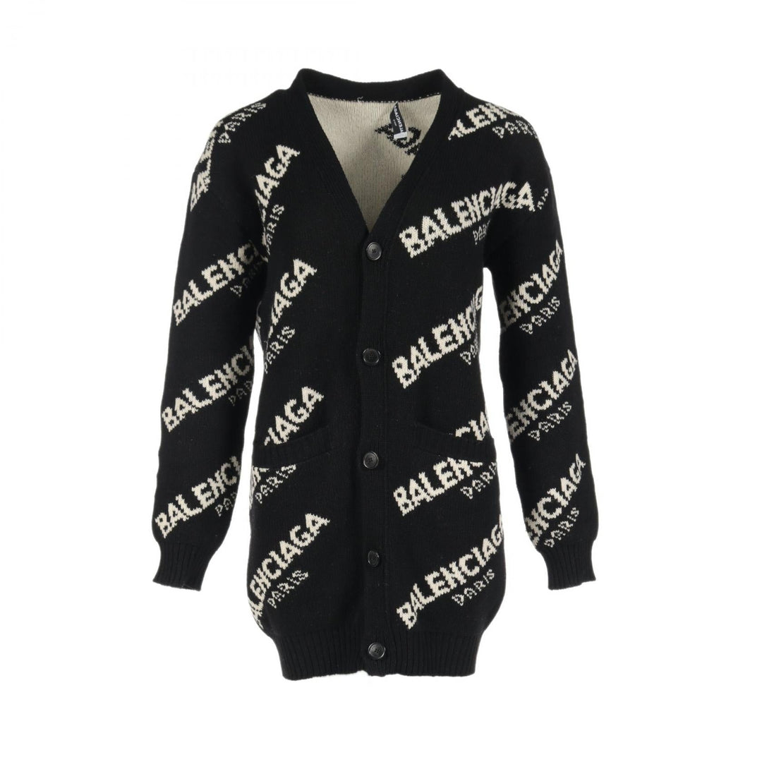 Top Quality Balenciaga Wool Camel Logo Cardigan