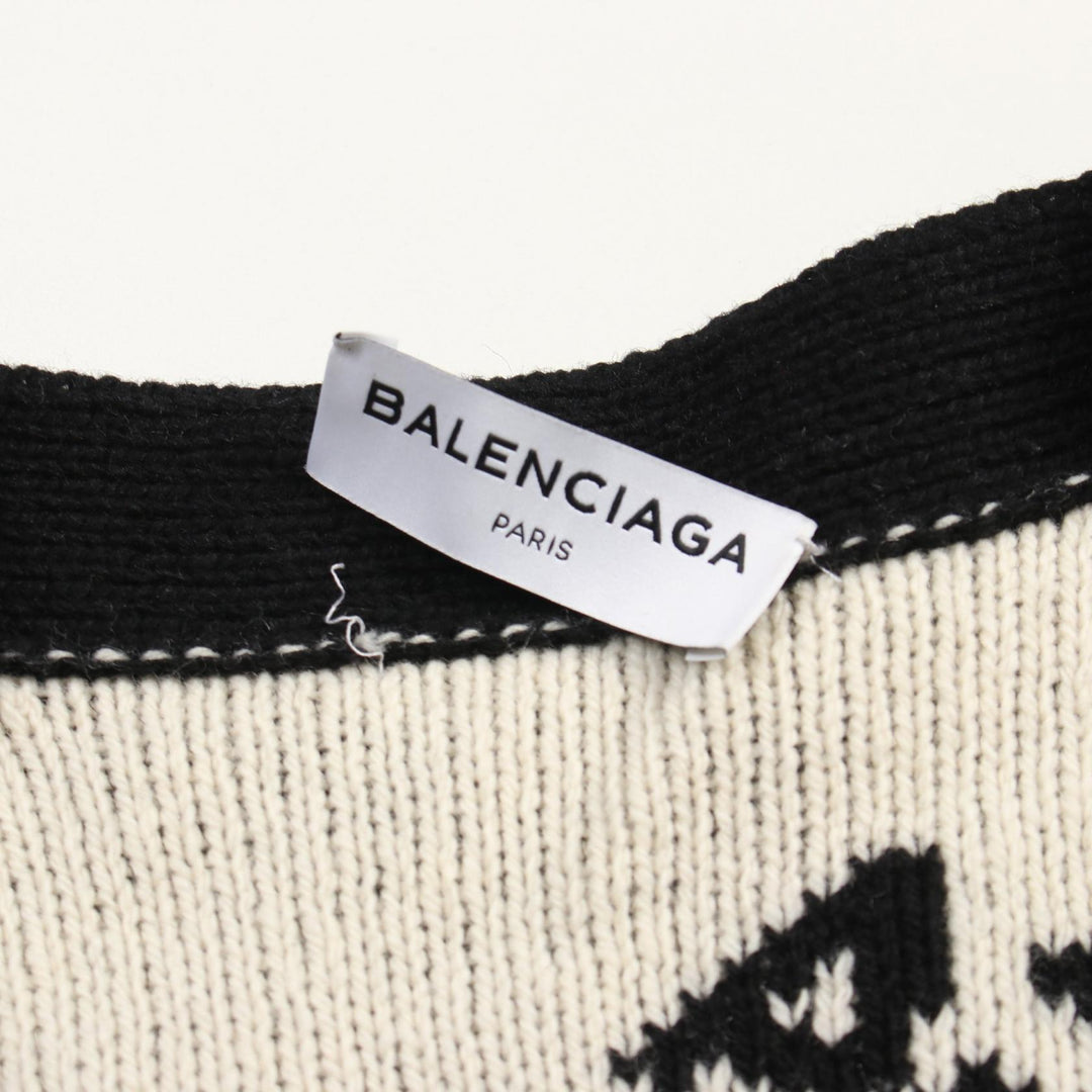 Top Quality Balenciaga Wool Camel Logo Cardigan