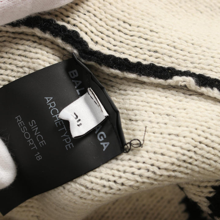 Top Quality Balenciaga Wool Camel Logo Cardigan