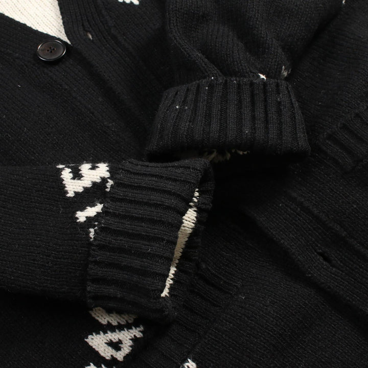 Top Quality Balenciaga Wool Camel Logo Cardigan