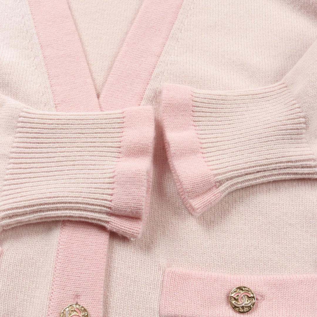 Top Quality Chanel Cashmere Cardigan Pink
