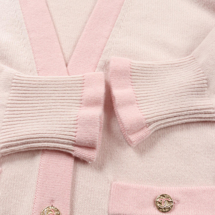 Top Quality Chanel Cashmere Cardigan Pink