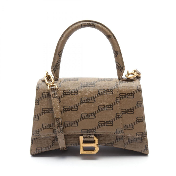 Top Quality Balenciaga Hourglass Leather Handbag Beige