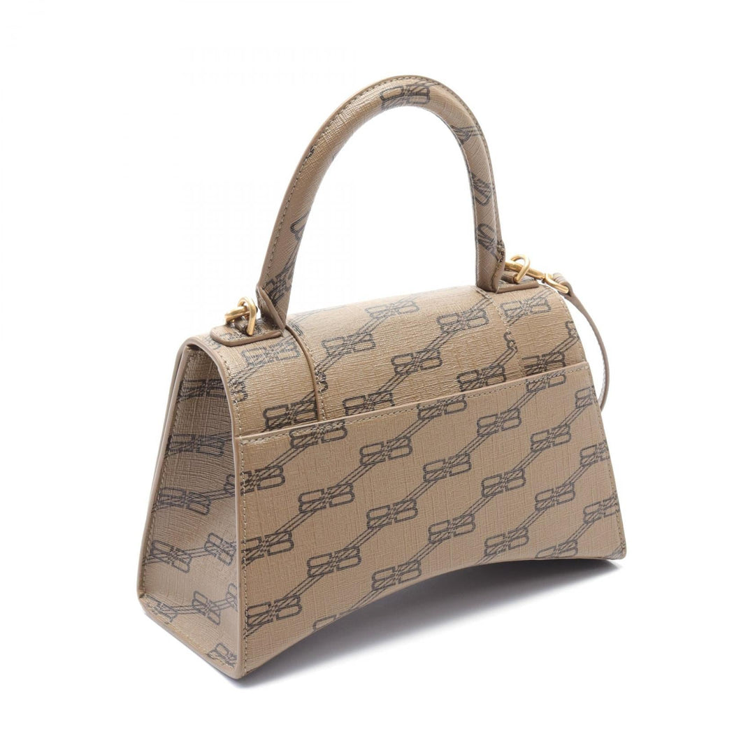 Top Quality Balenciaga Hourglass Leather Handbag Beige