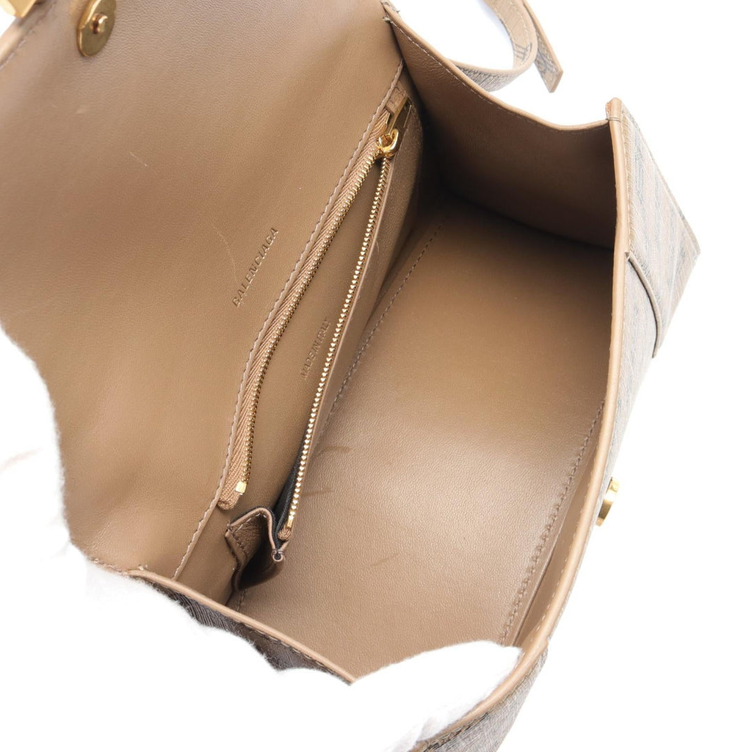 Top Quality Balenciaga Hourglass Leather Handbag Beige