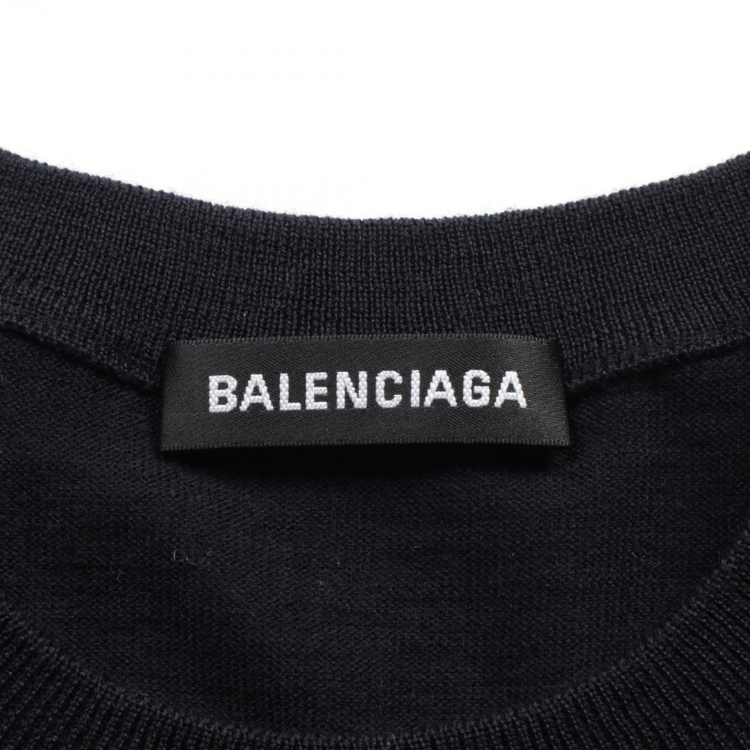 Top Quality Balenciaga Wool Knit Top Navy 583117