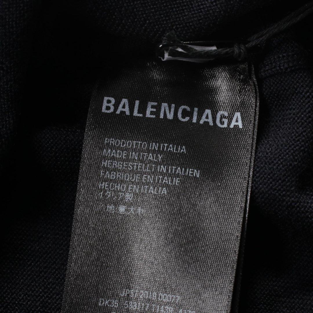 Top Quality Balenciaga Wool Knit Top Navy 583117
