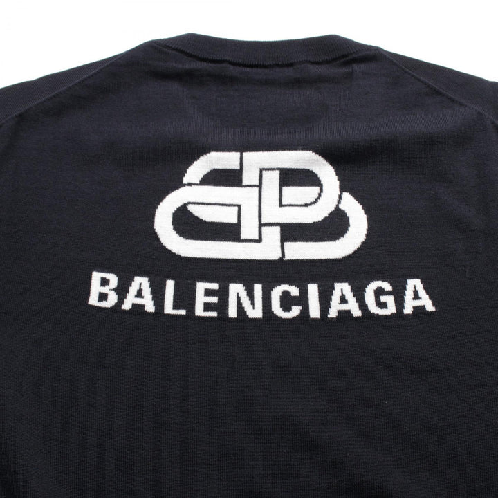 Top Quality Balenciaga Wool Knit Top Navy 583117