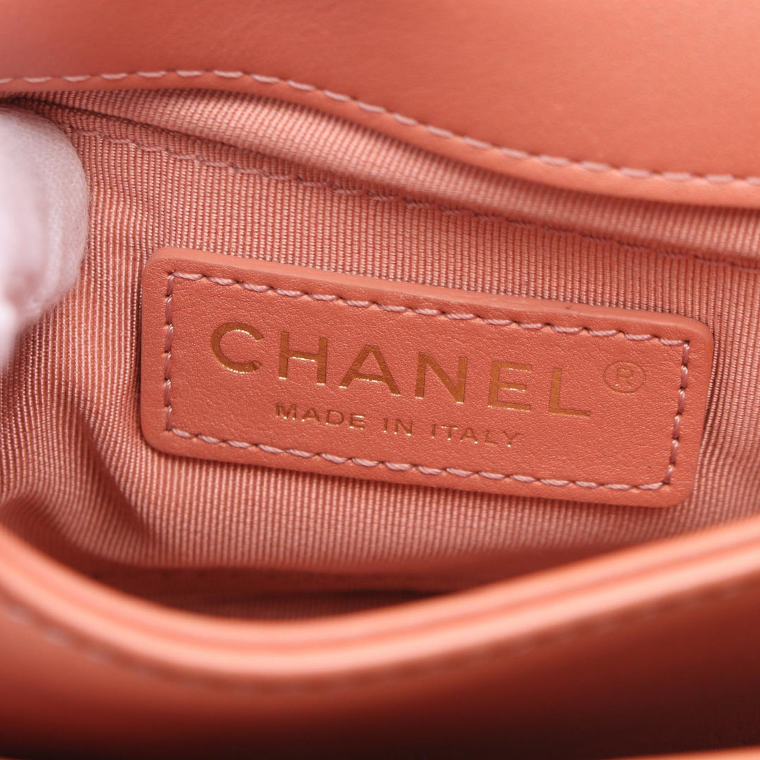 Top Quality Chanel Mini Matelasse Top Handle Shoulder Bag Pink
