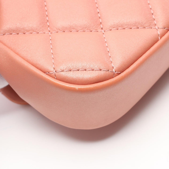 Top Quality Chanel Mini Matelasse Top Handle Shoulder Bag Pink