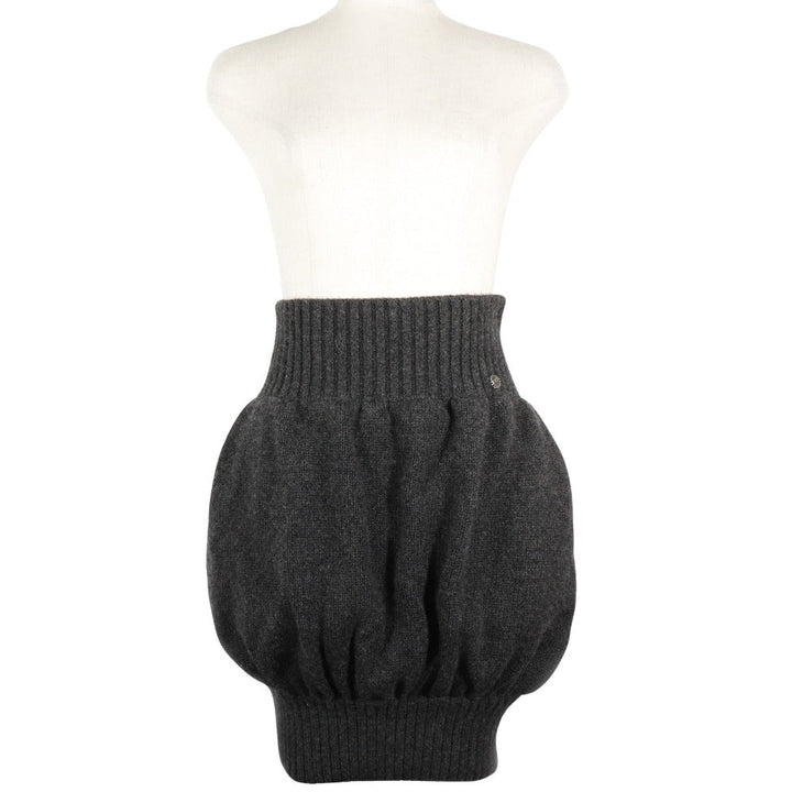 Chanel Cashmere Skirt Gray