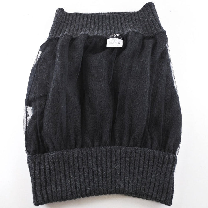 Chanel Cashmere Skirt Gray