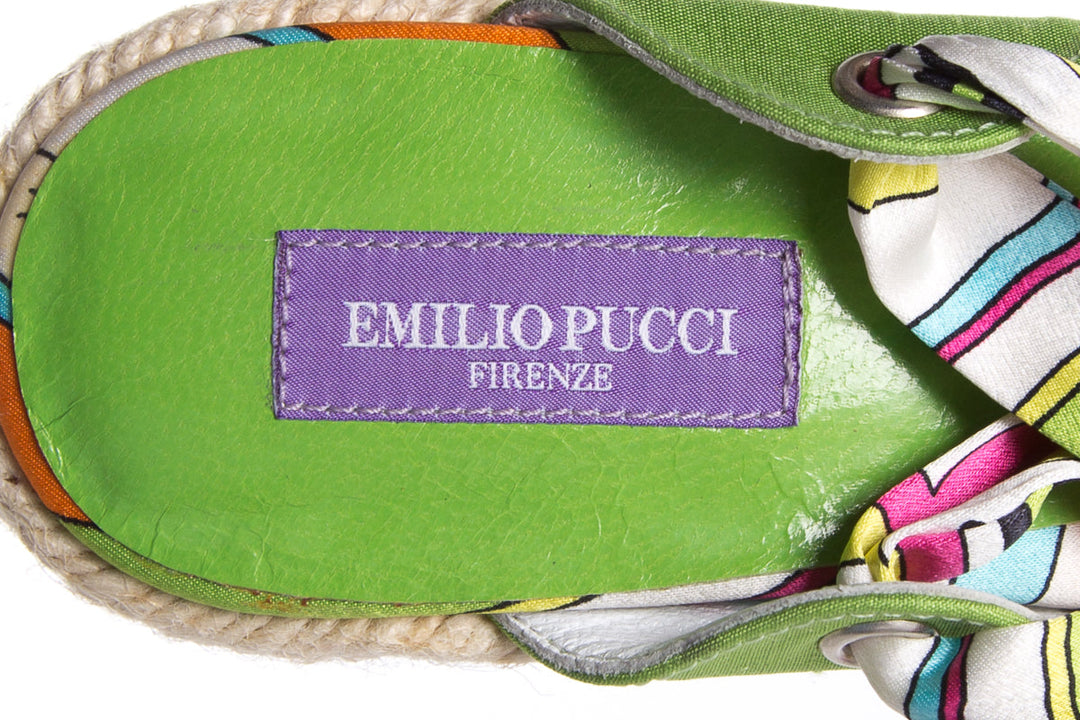 Emilio Pucci Multi Wrap Sandals SZ 36