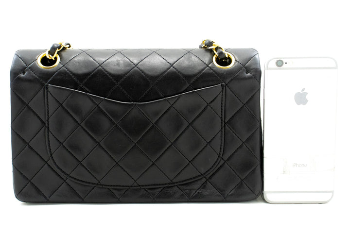 Top Quality Chanel Classic Double New 9" Chain Shoulder Bag Black Lambskin