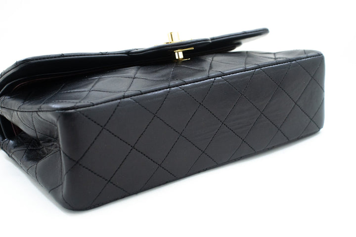 Top Quality Chanel Classic Double New 9" Chain Shoulder Bag Black Lambskin