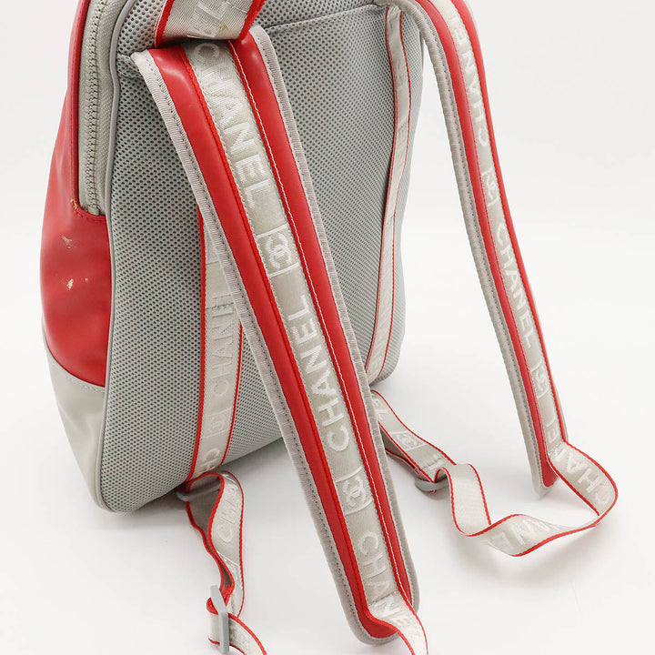 Top Quality Chanel Top Quality Chanel SPORTS LINE COCOMARK BACKPACK RUCKSACH LAVER Mesh RED RED GREY