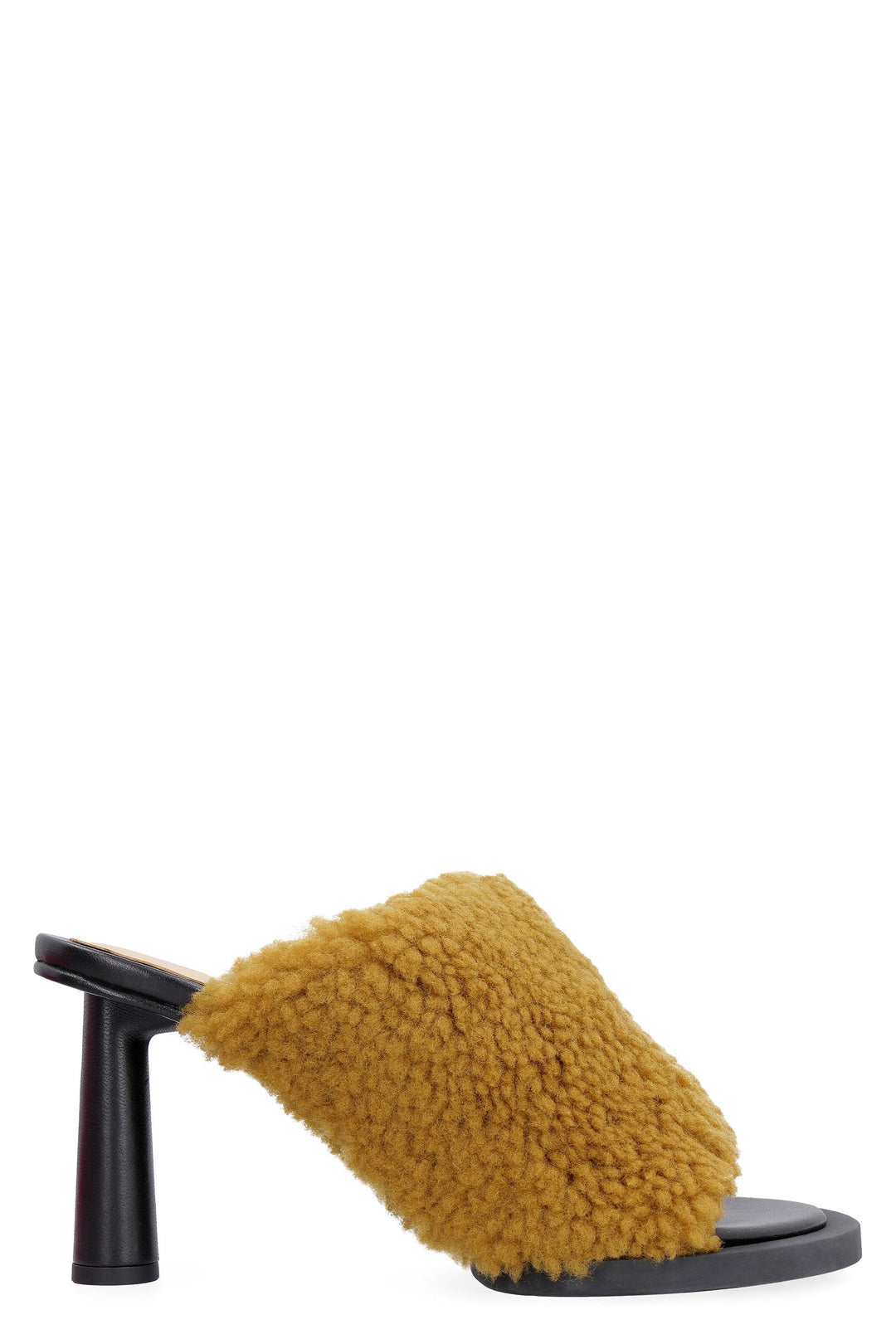 CARRÈ ROND LEATHER MULES