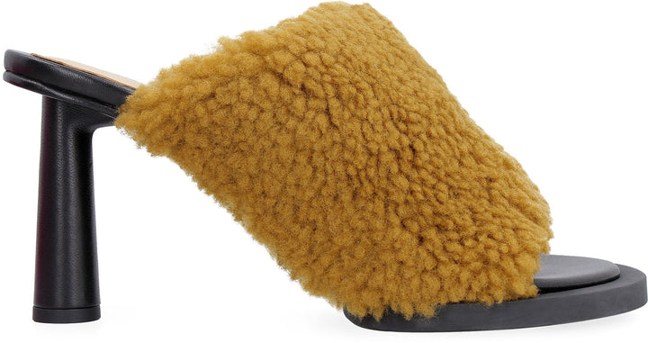 CARRÈ ROND LEATHER MULES