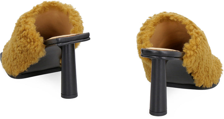 CARRÈ ROND LEATHER MULES