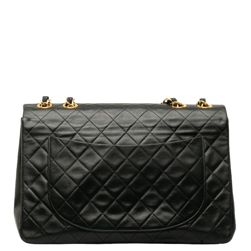 Top Quality Chanel Deca Matlasse 33 Single Flap Chain Shoulder Bag Black Lambskin