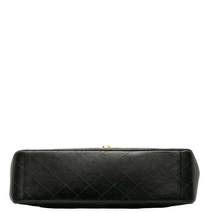 Top Quality Chanel Deca Matlasse 33 Single Flap Chain Shoulder Bag Black Lambskin