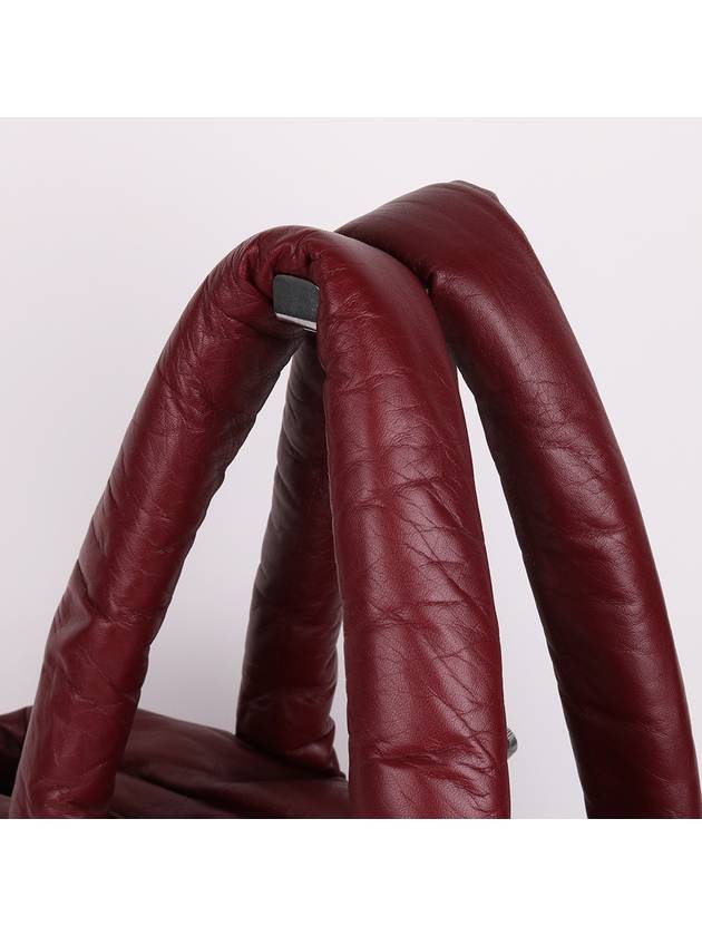 Burgundy leather cocoon large shoulder bag Chanel