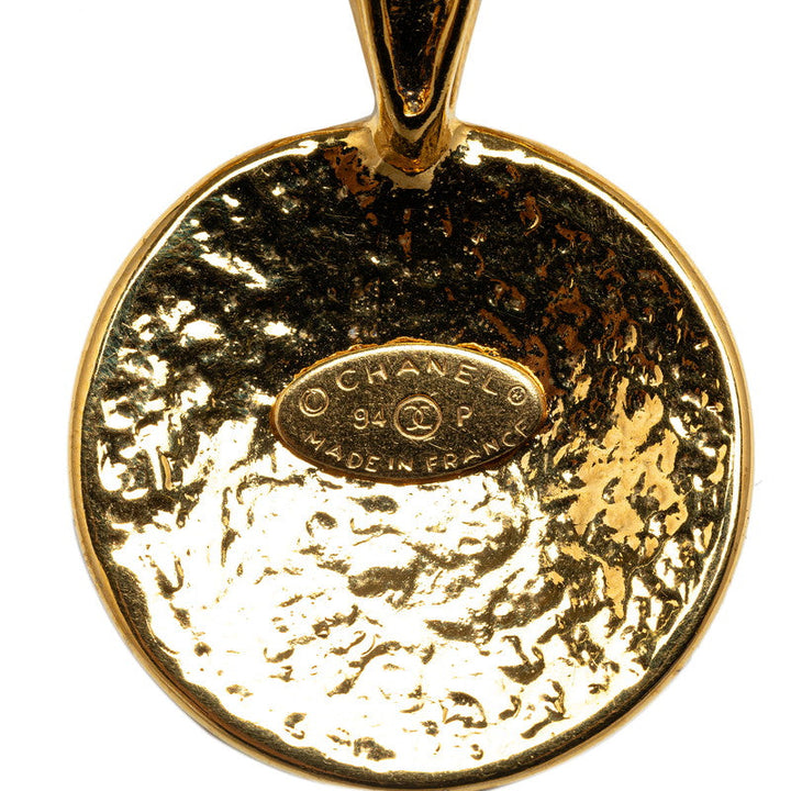 Top Quality Chanel Vintage Coco Big Round Necklace G   Chanel