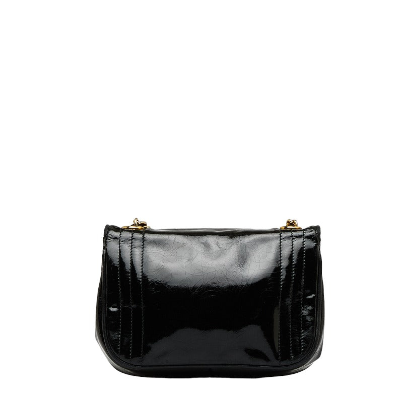 Top Quality Chanel Coco Mark Mini Shoulder Bag Black Enamel