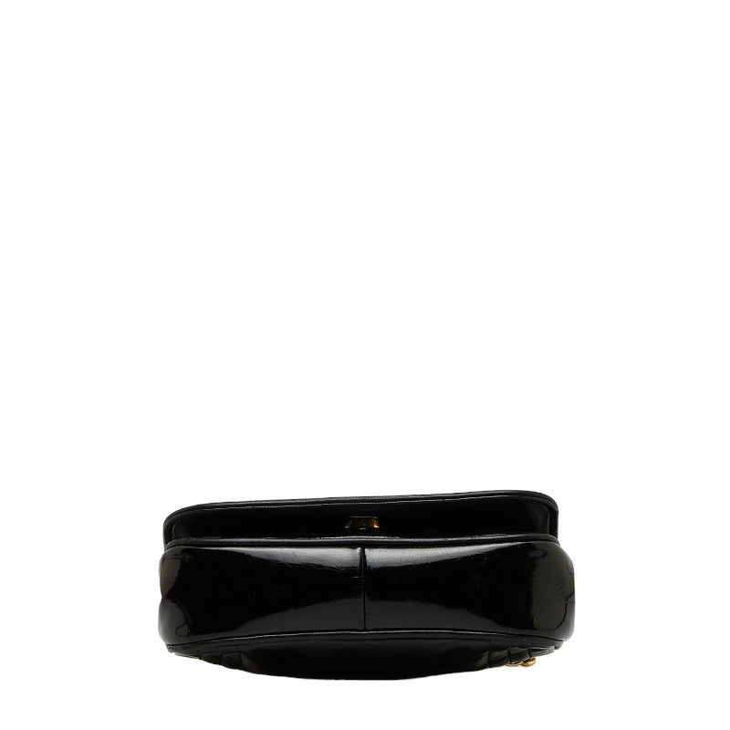 Top Quality Chanel Coco Mark Mini Shoulder Bag Black Enamel