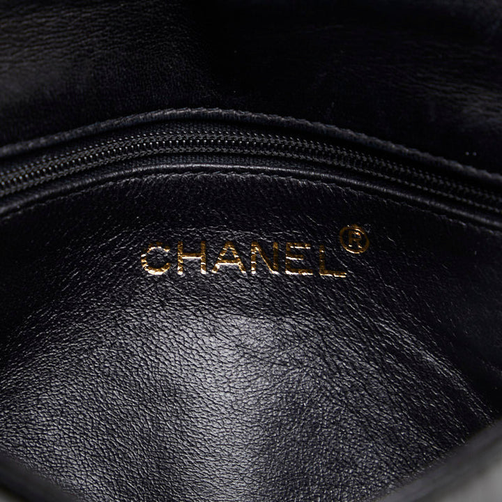 Top Quality Chanel Coco Mark Mini Shoulder Bag Black Enamel