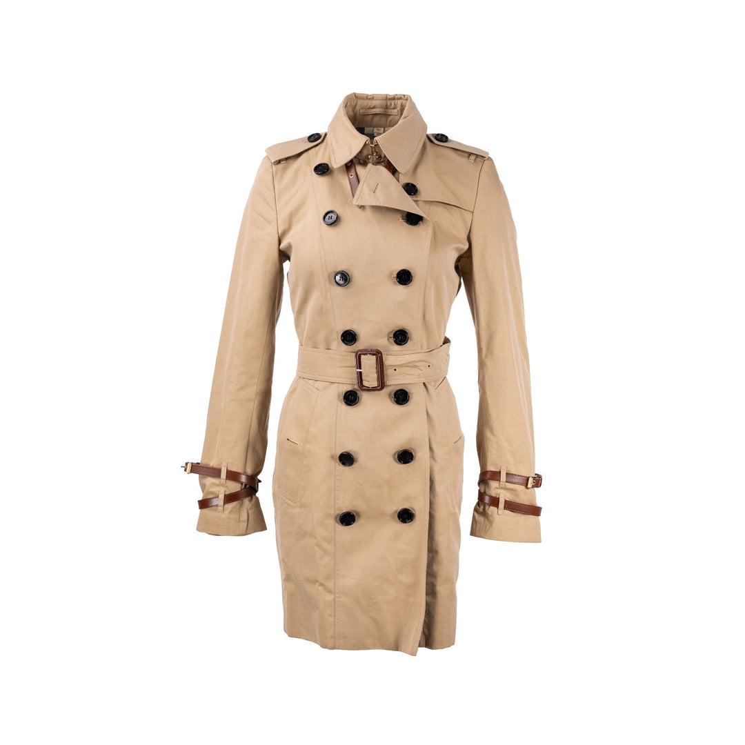 Burberry Size UK 10 Mid-Length Trench Coat Beige