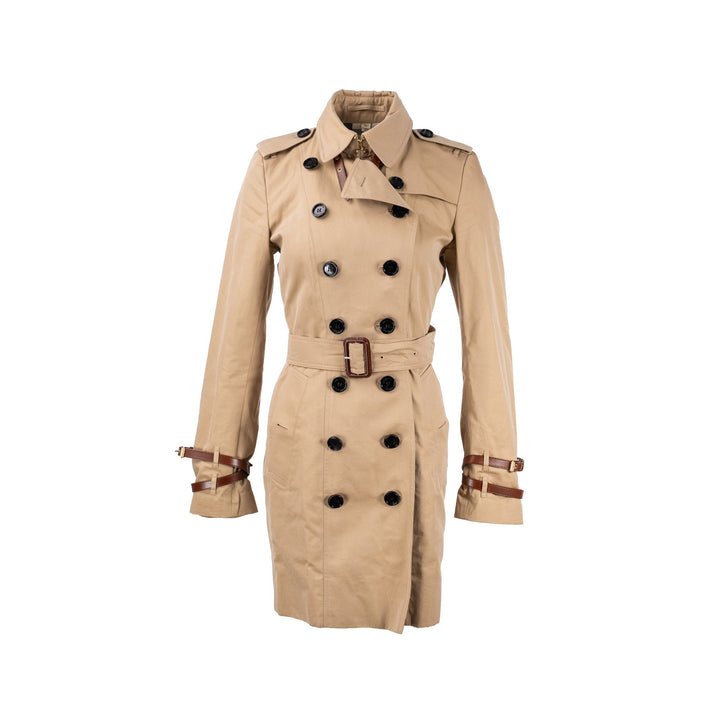 Burberry Size UK 10 Mid-Length Trench Coat Beige