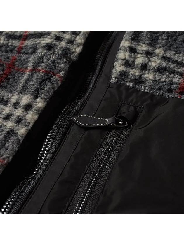 Burberry Vintage Check Fleece Zip-Up Jacket Grey