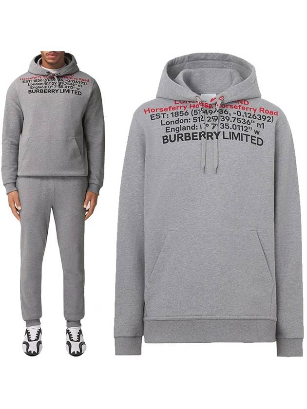 Burberry Location Cotton Hoodie Grey