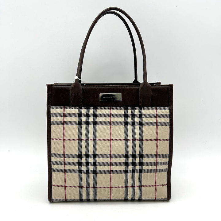 Burberry Leather Trimmed PVC Handle Bag - Neutrals Handle Bags, Handbags bb5517bb