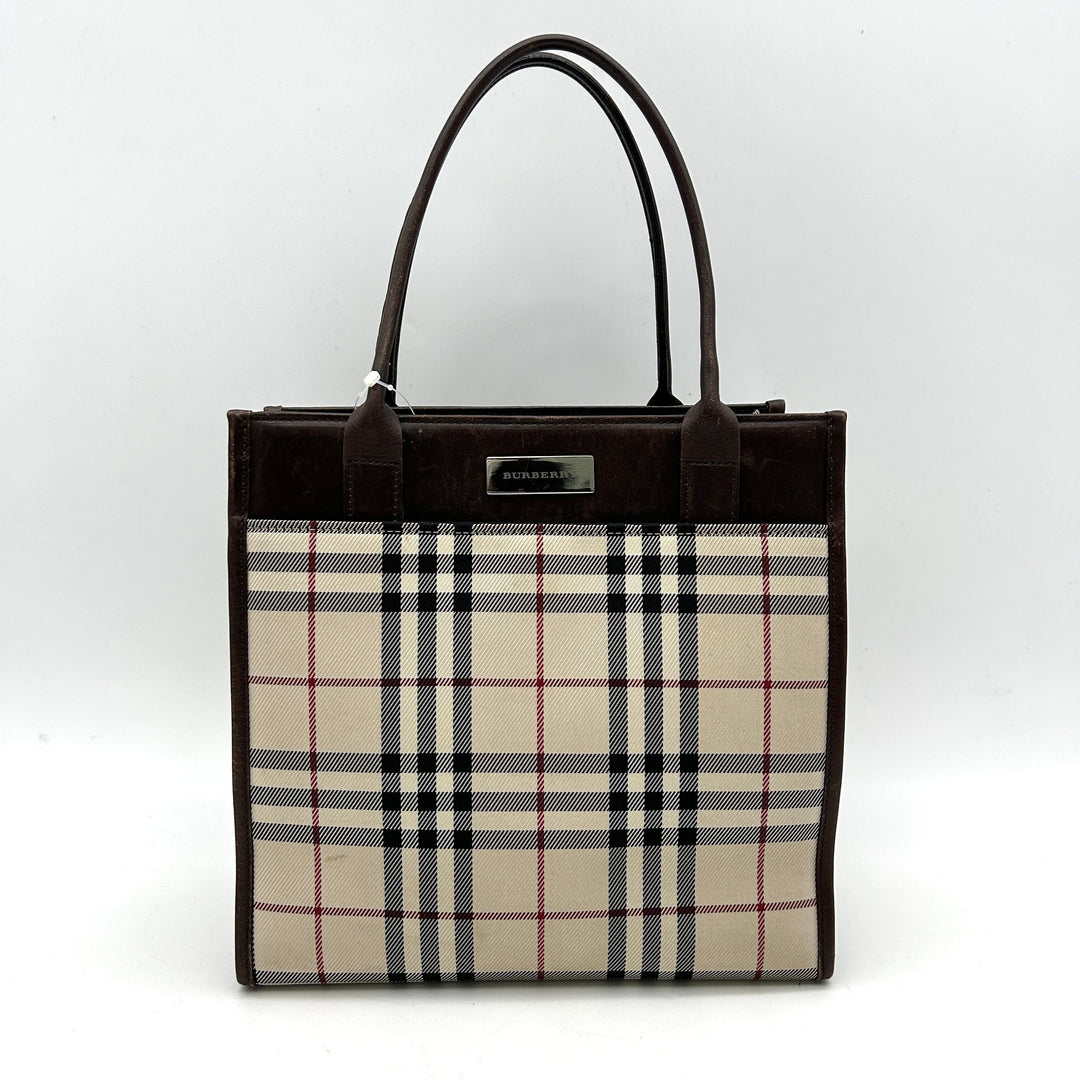 Burberry Leather Trimmed PVC Handle Bag - Neutrals Handle Bags, Handbags bb5517bb
