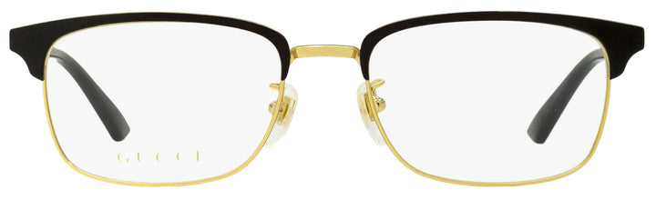 Gucci Men's Rectangular Eyeglasses GG0131O 001 Gold/Black 53mm